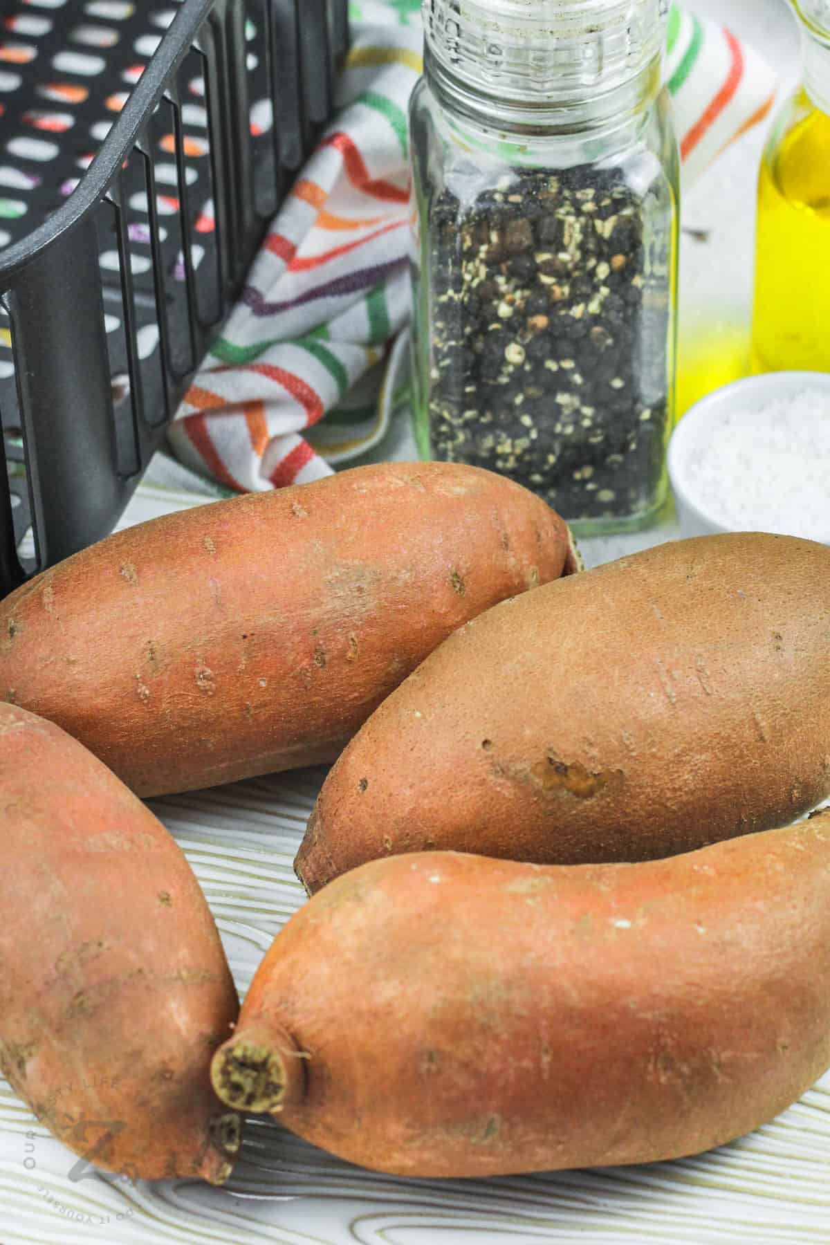 ingredients to make Air Fryer Baked Sweet Potato