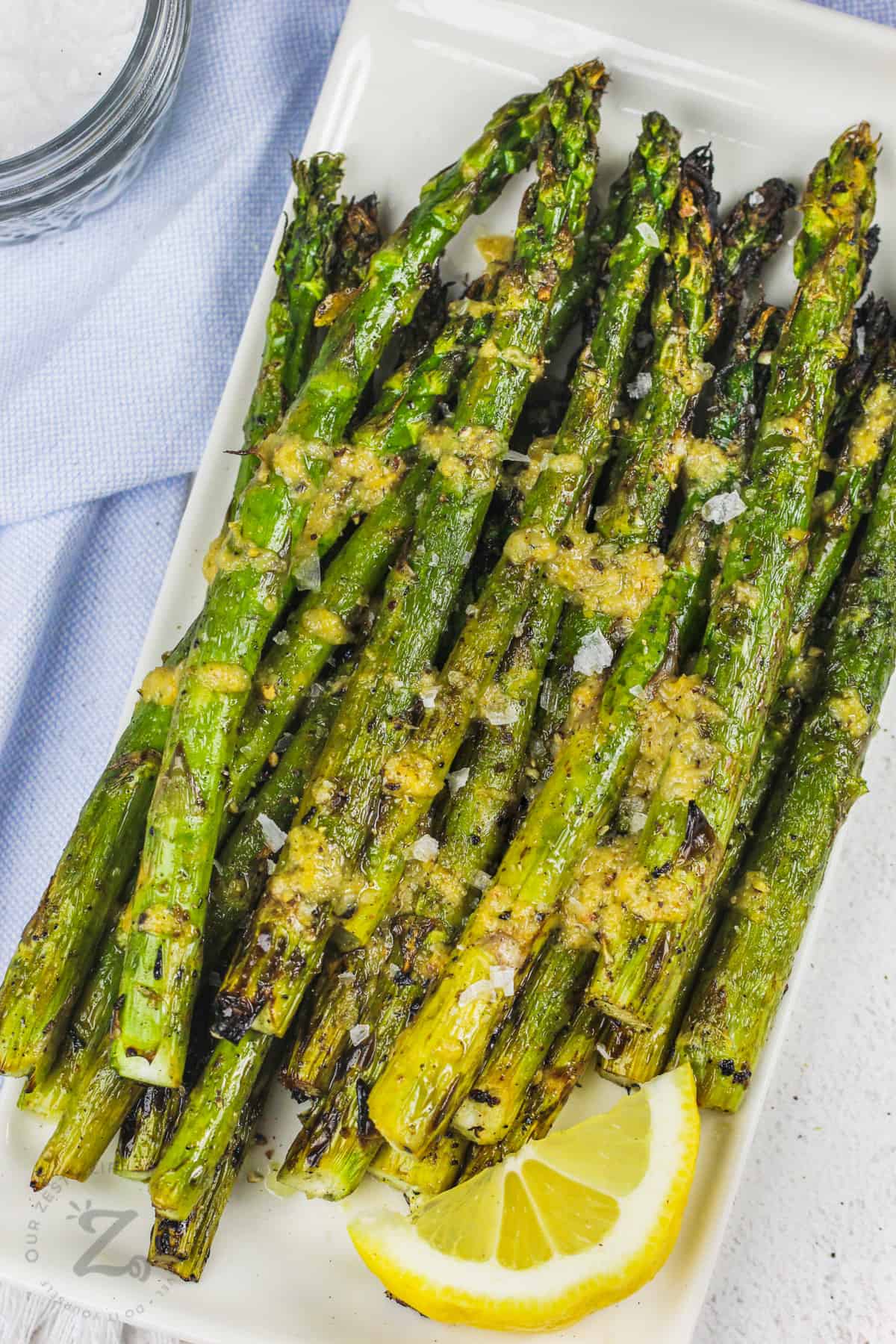 plated Grilled Asparagus