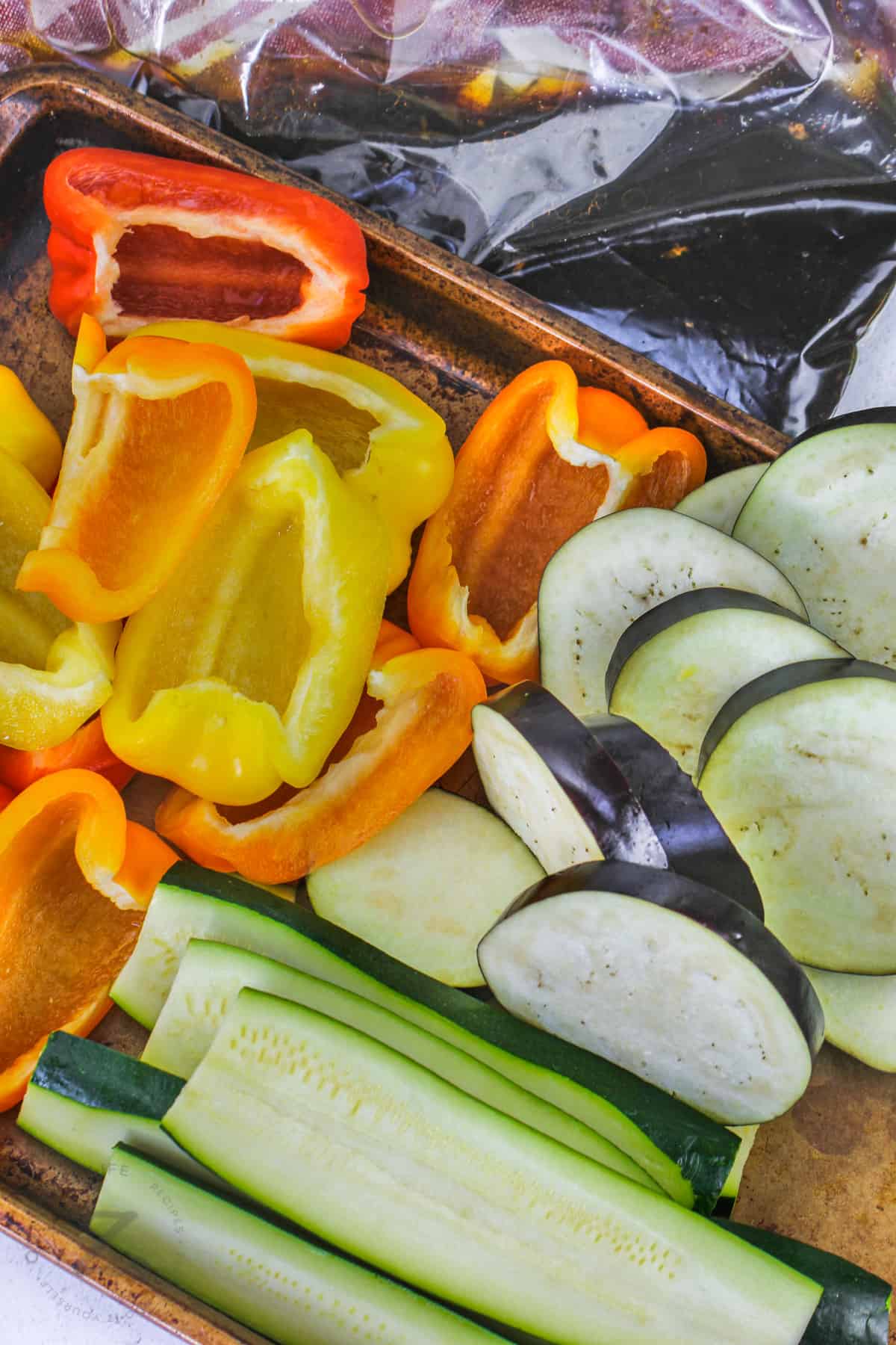 chopped vegetables to make Grilled Vegetables