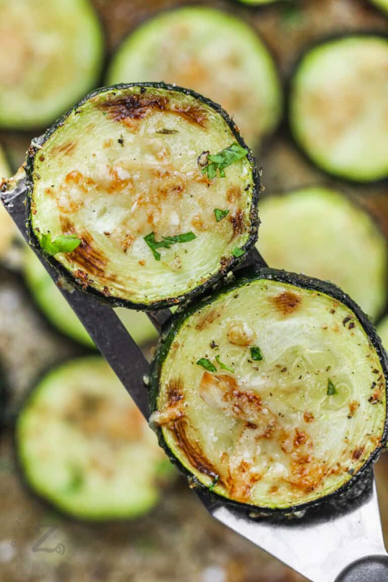 Baked Parmesan Zucchini (5 Minute Prep!) - Our Zesty Life