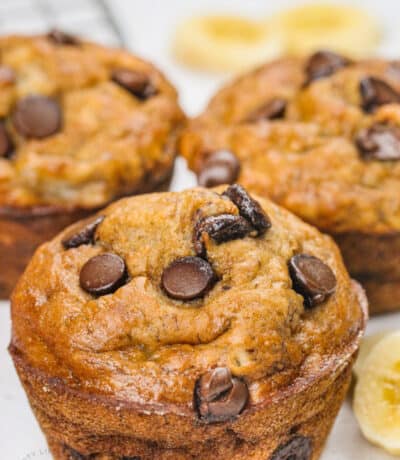 close up of Banana Muffins