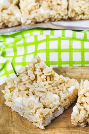 Rice Krispie Squares (4 Ingredients!) - Our Zesty Life