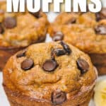 cooked Banana Muffins with a title