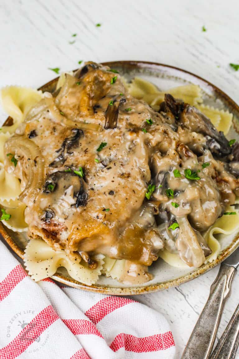 Cream Of Mushroom Pork Chops Fork Tender Our Zesty Life 