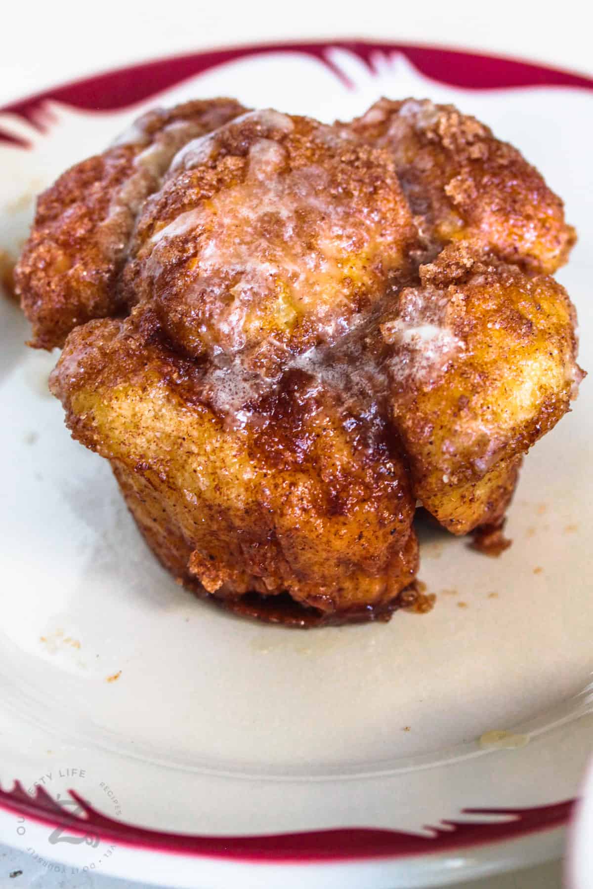 plated Monkey Bread Muffins with icing