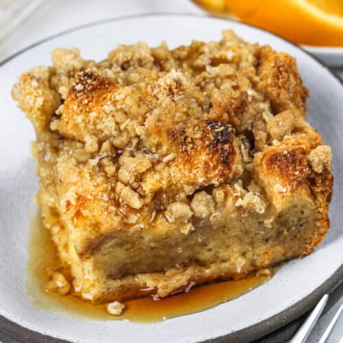 plated Overnight French Toast Casserole
