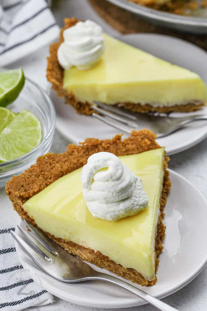 slices of Key Lime Pie on plates