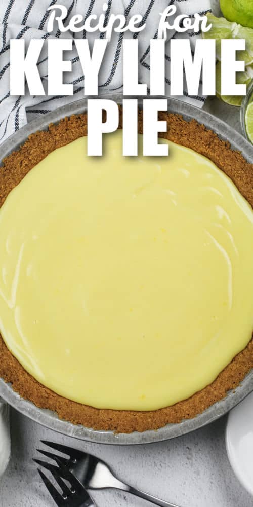 full Key Lime Pie with writing