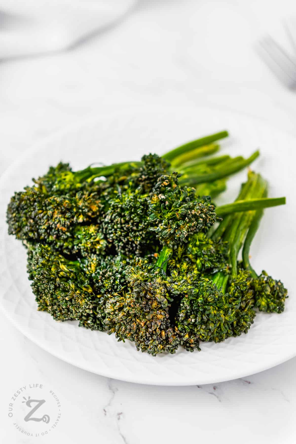 plated Air Fryer Broccolini