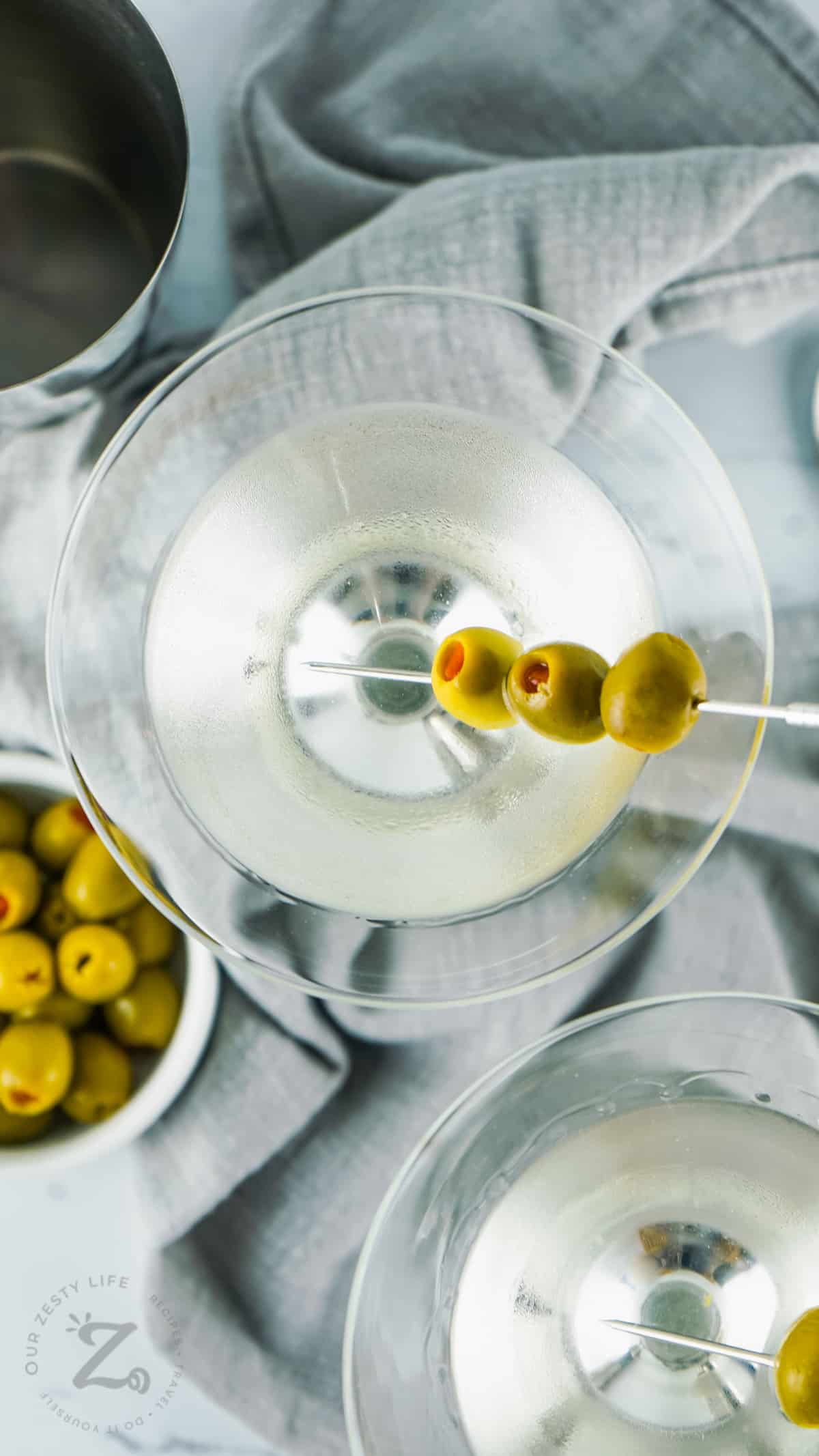 close up of a Traditional Gin Martini