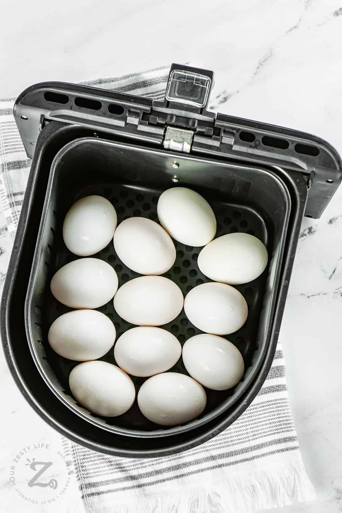 eggs in the air fryer to make Air Fryer Boiled Eggs