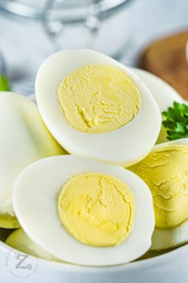 close up of cooked Instant Pot Eggs