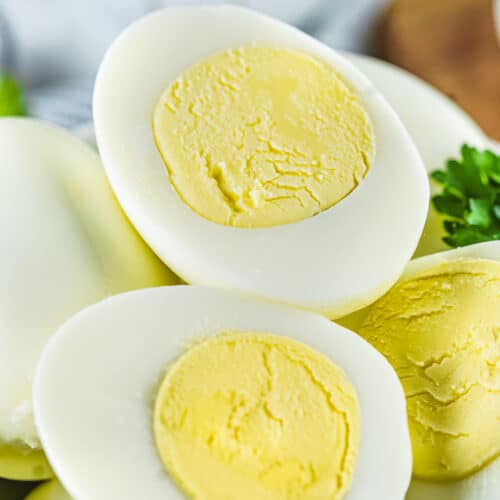 close up of cooked Instant Pot Eggs