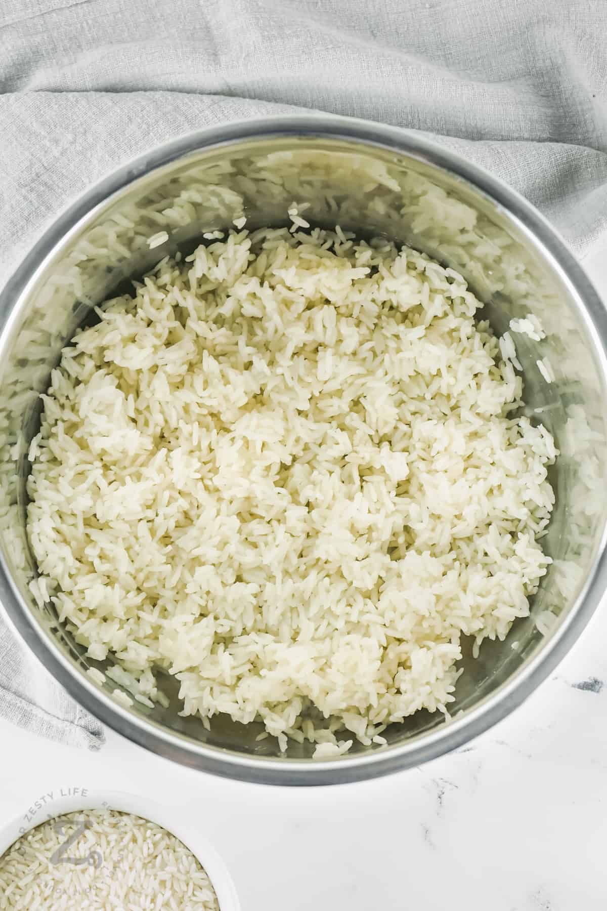 Instant Pot Rice in the pot