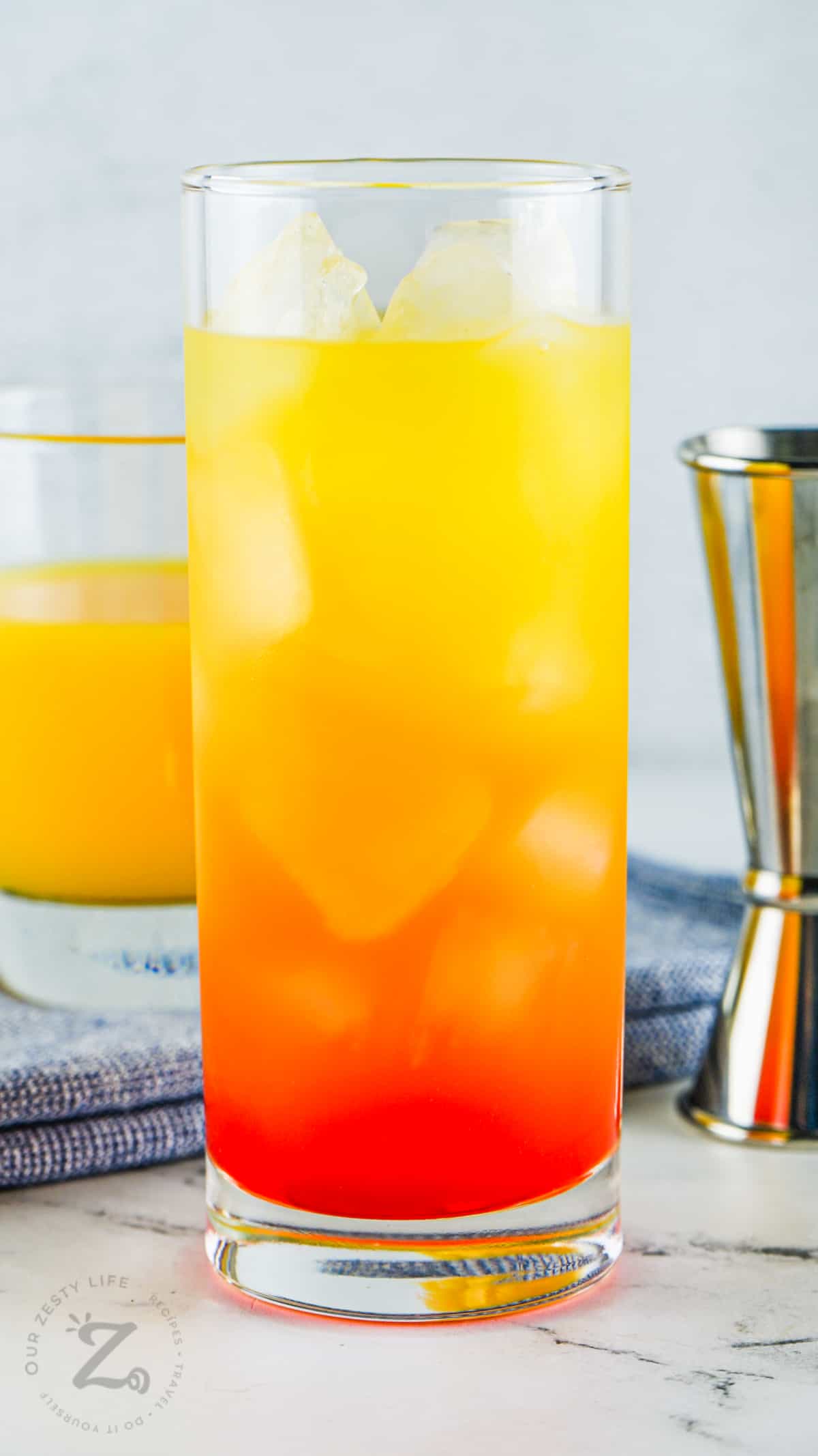 Tequila Sunrise in a glass