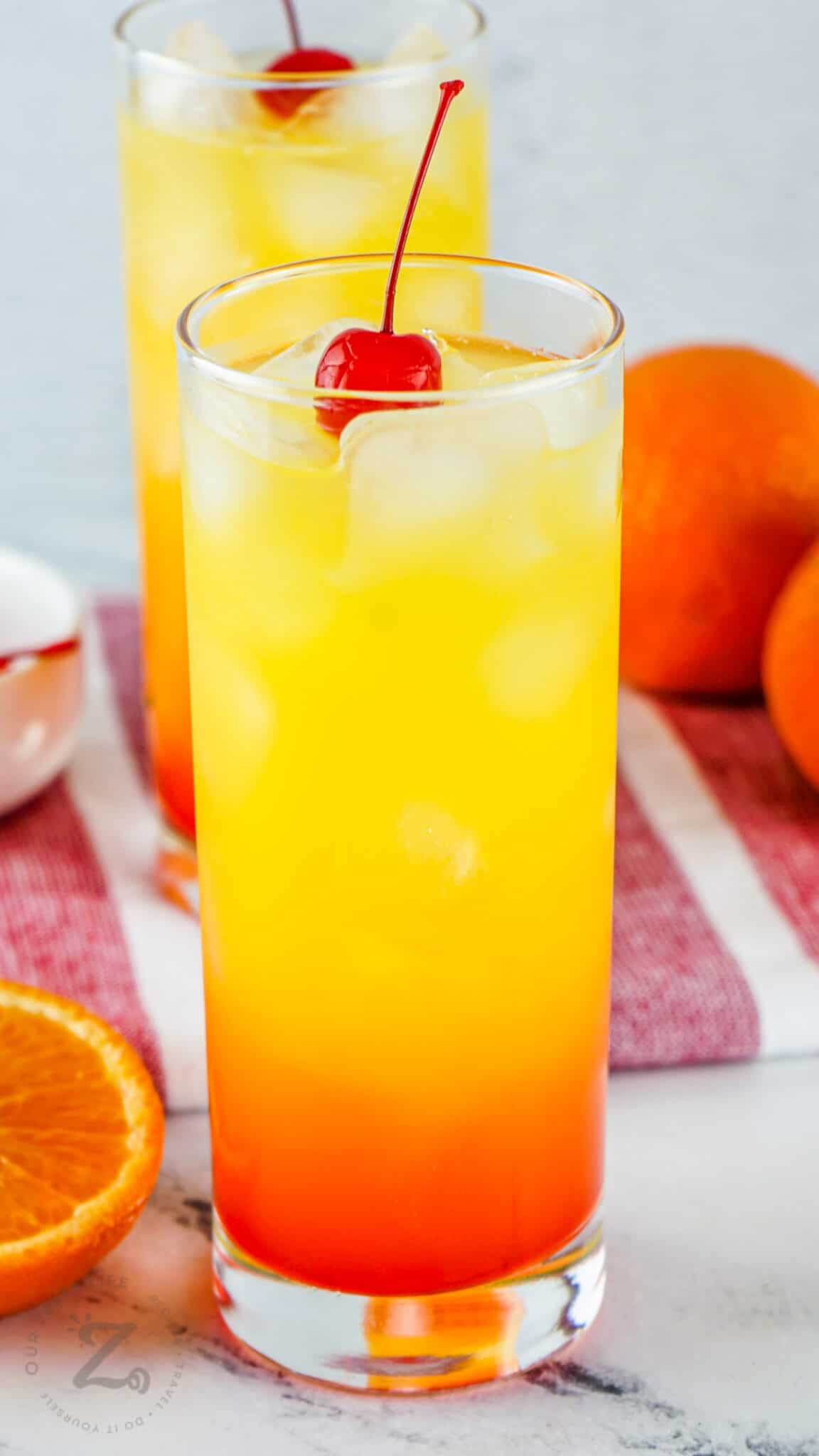 Tequila Sunrise (3 Ingredients!) - Our Zesty Life