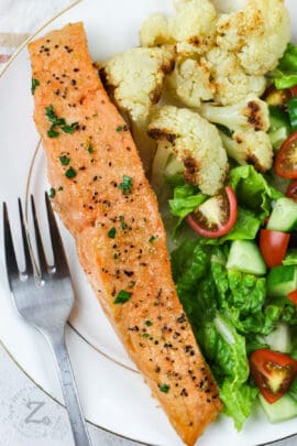 plated Air Fryer Salmon
