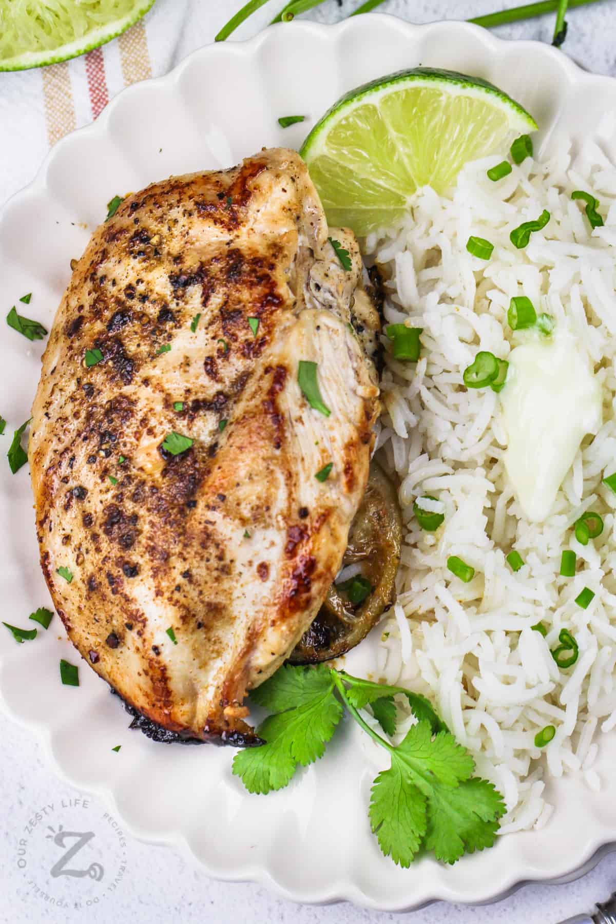 plated Lime Chicken