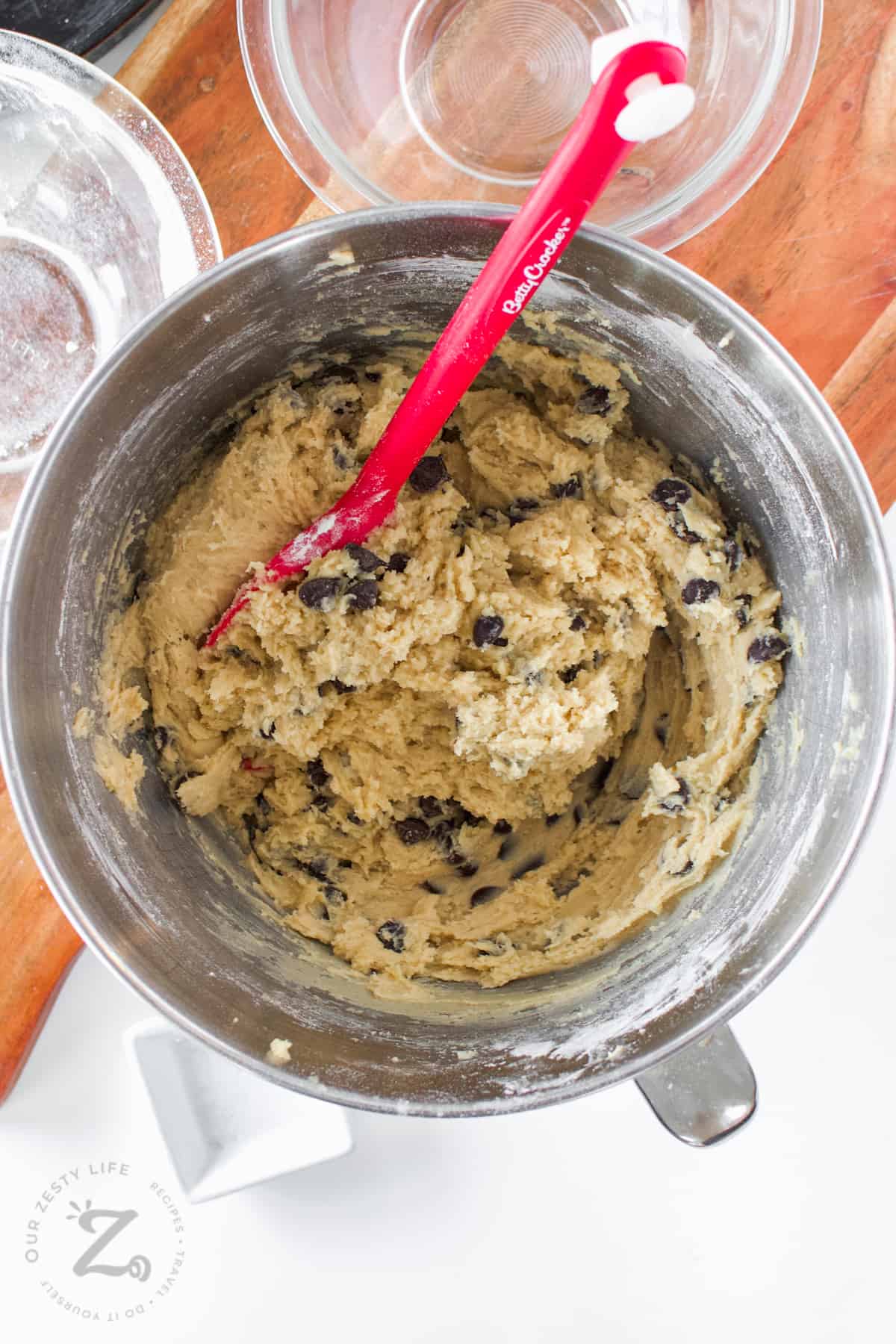 mixed ingredients to make Skillet Cookie Recipe
