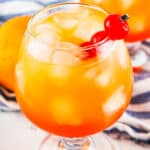 Sex on the Beach Cocktail with cherries
