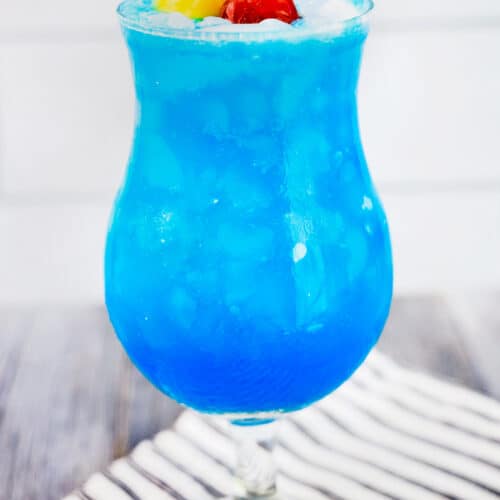 Blue Hawaiian Cocktail in a glass