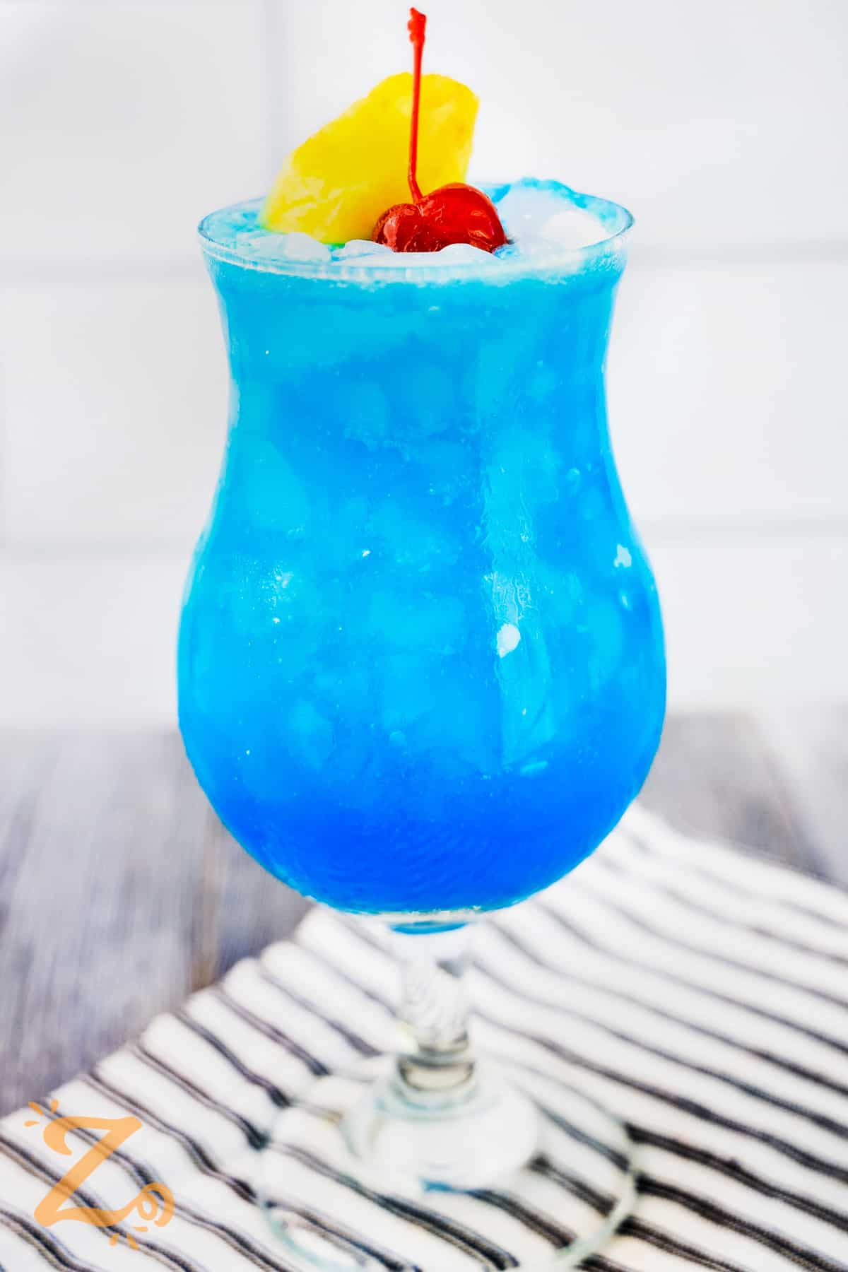 Blue Hawaiian Cocktail in a glass