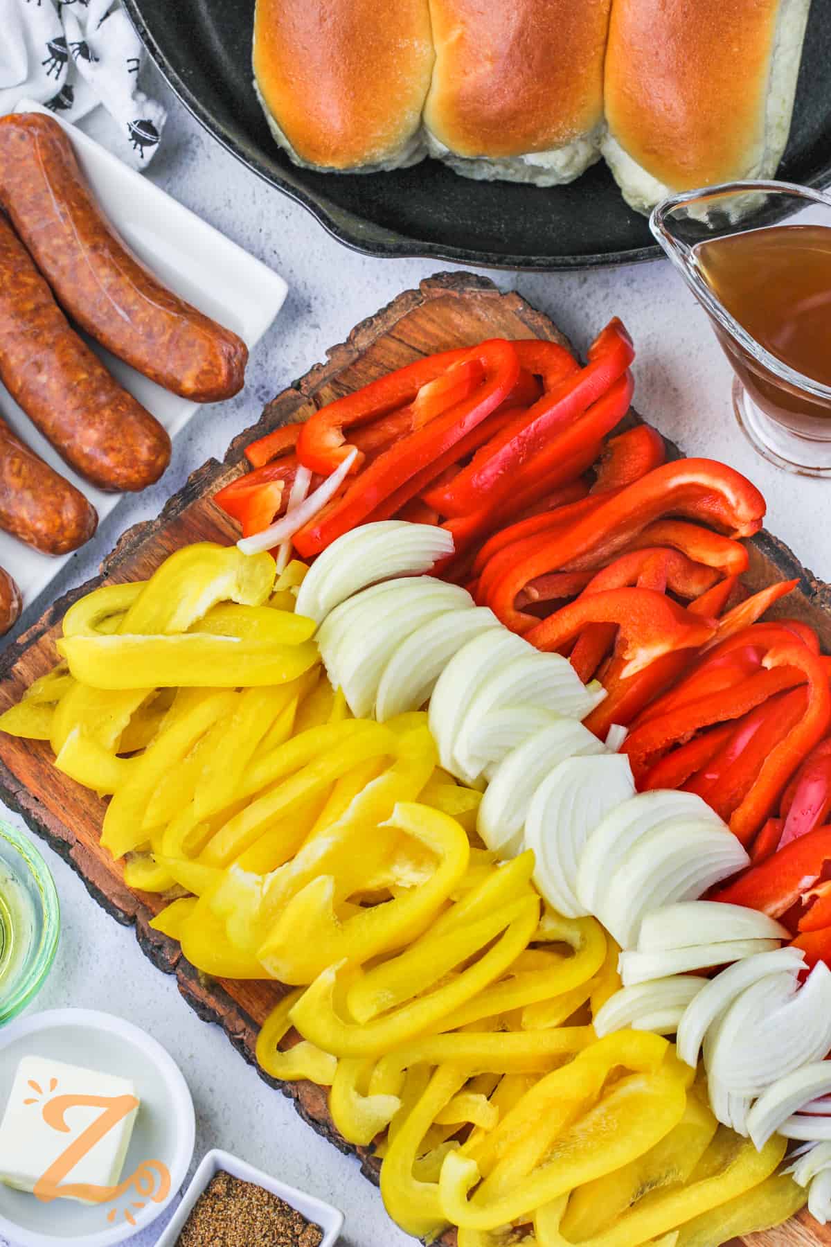 Grilled Sausage and Peppers in a Cast Iron Skillet! - Kitchen Laughter
