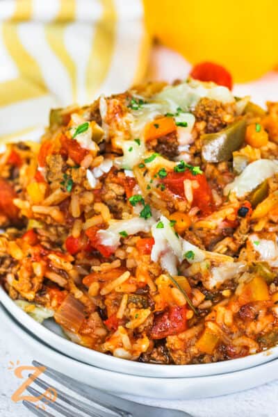 Stuffed Pepper Casserole - Our Zesty Life