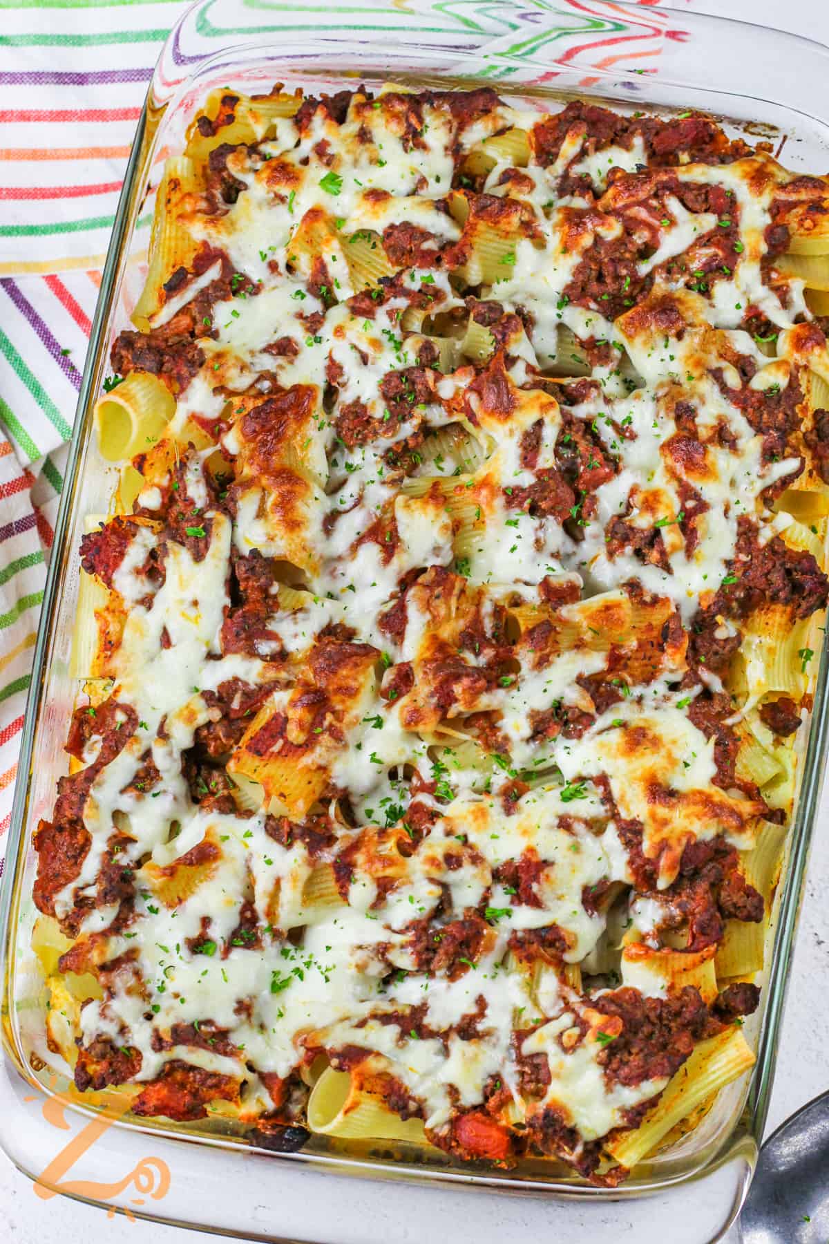 Baked Rigatoni in the dish