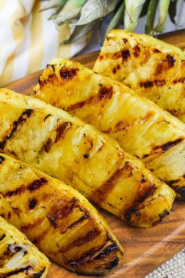 close up of Grilled Pineapple