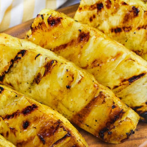 close up of Grilled Pineapple