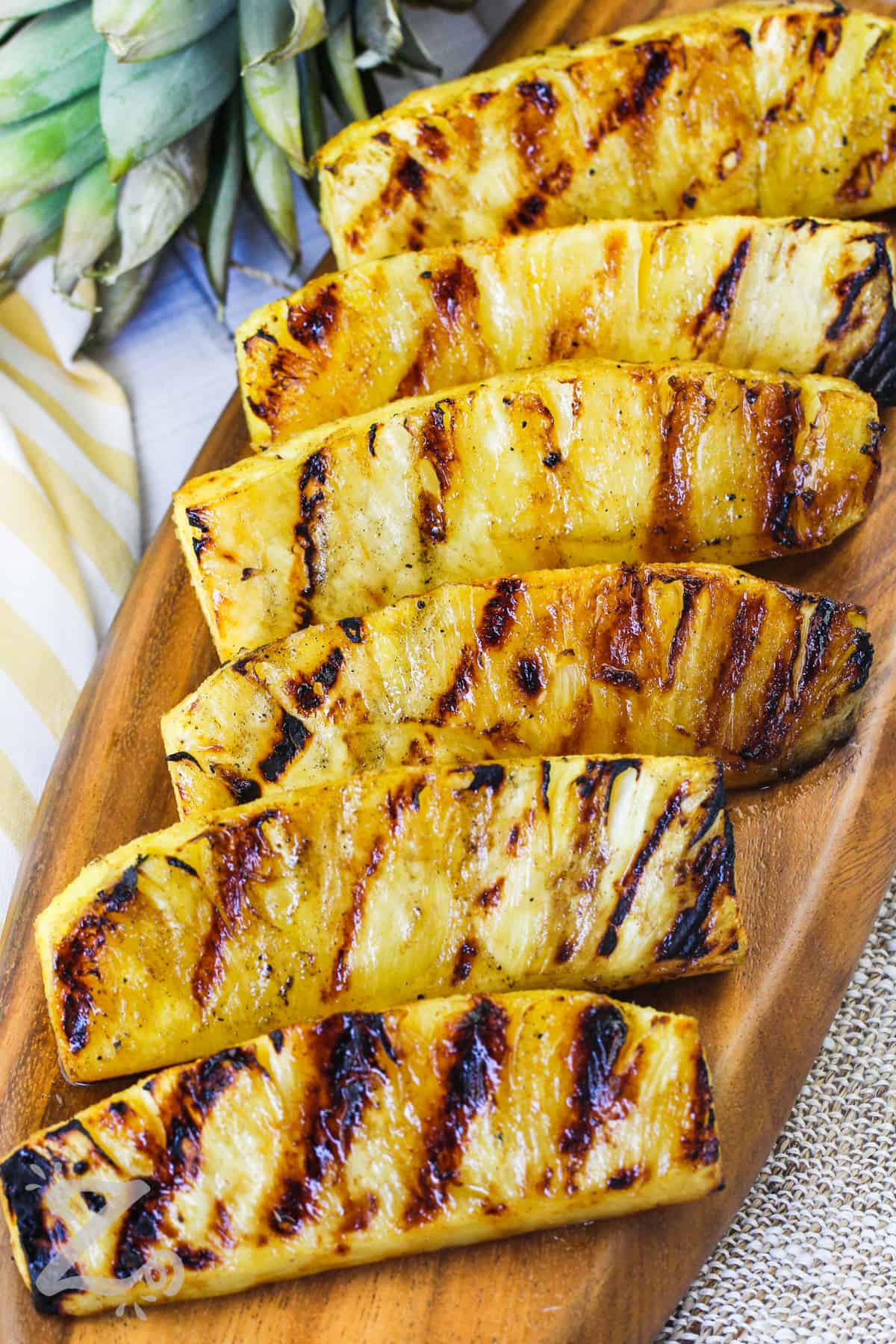 plated Grilled Pineapple