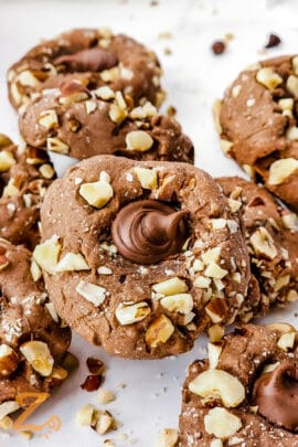 close up of Nutella Cookies