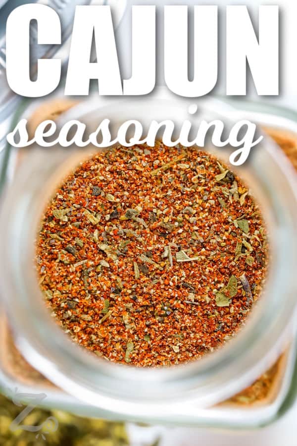 jar of Cajun Seasoning with a title