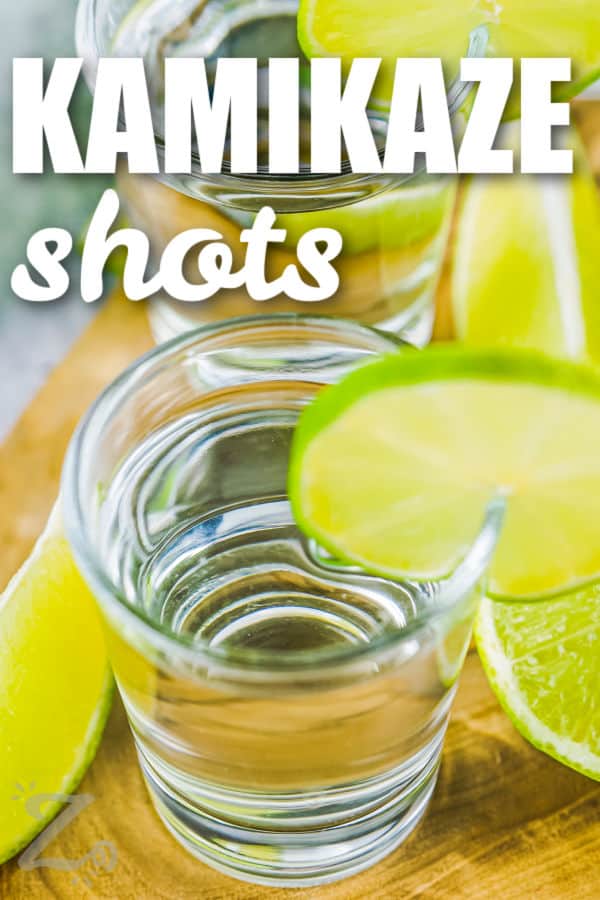 close up of Kamikaze Shots with a title