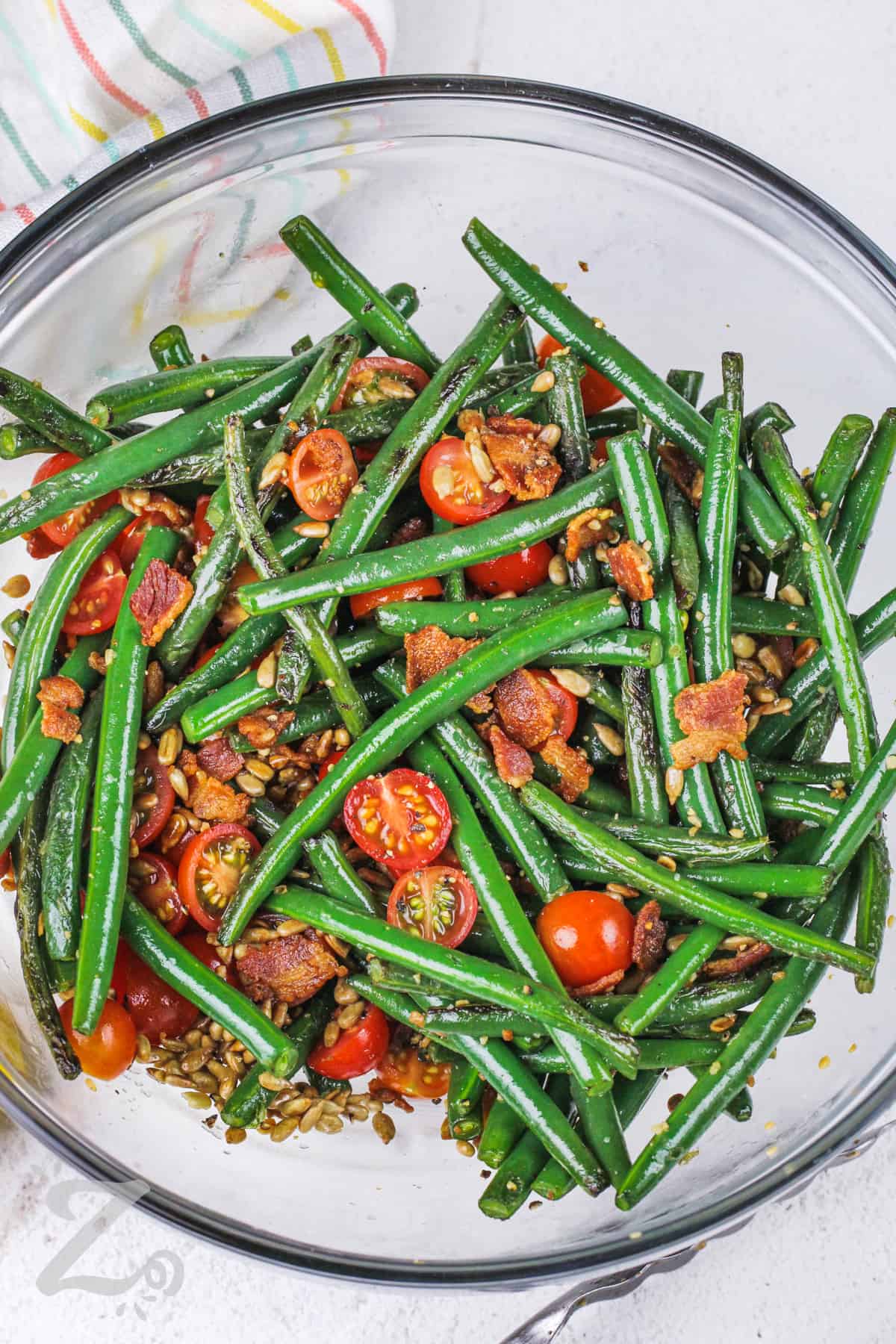 bowl of Green Beans with Bacon