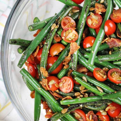 Green Beans with Bacon with tomatoes