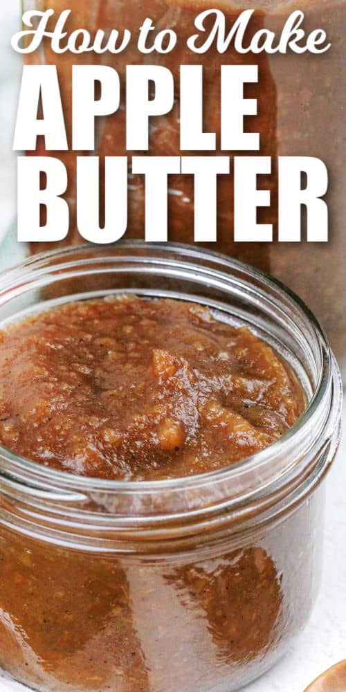 jar of Apple Butter with writing