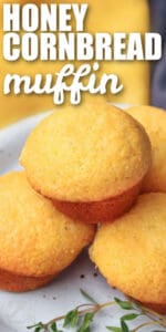 Honey Cornbread Muffins (4 Ingredient Recipe!) - Our Zesty Life