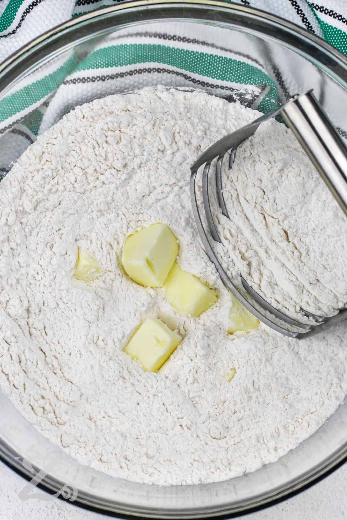 adding butter to dry ingredients to make Best Irish Soda Bread Recipe