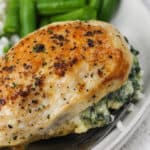 Spinach Stuffed Chicken Breasts on a plate