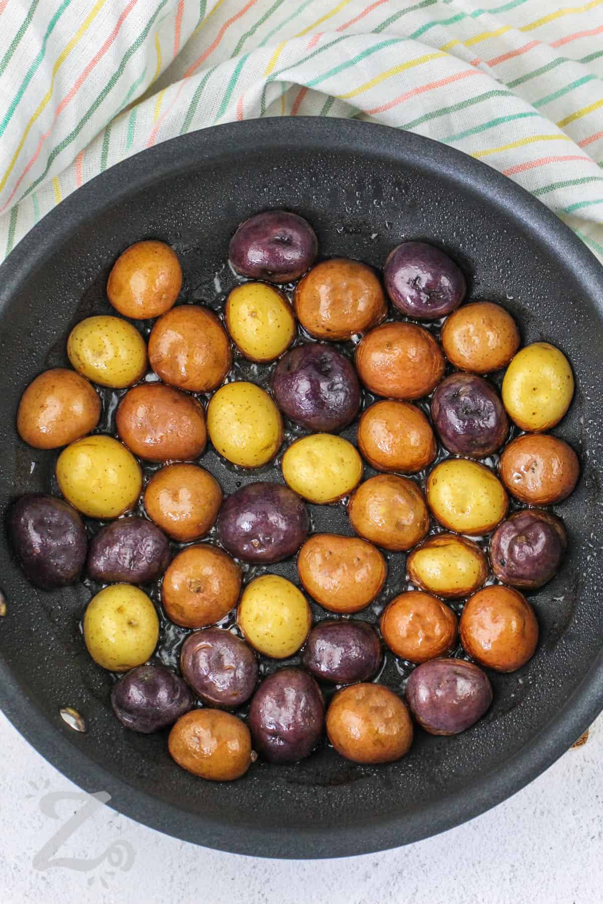 pan Fried Potatoes in a pan