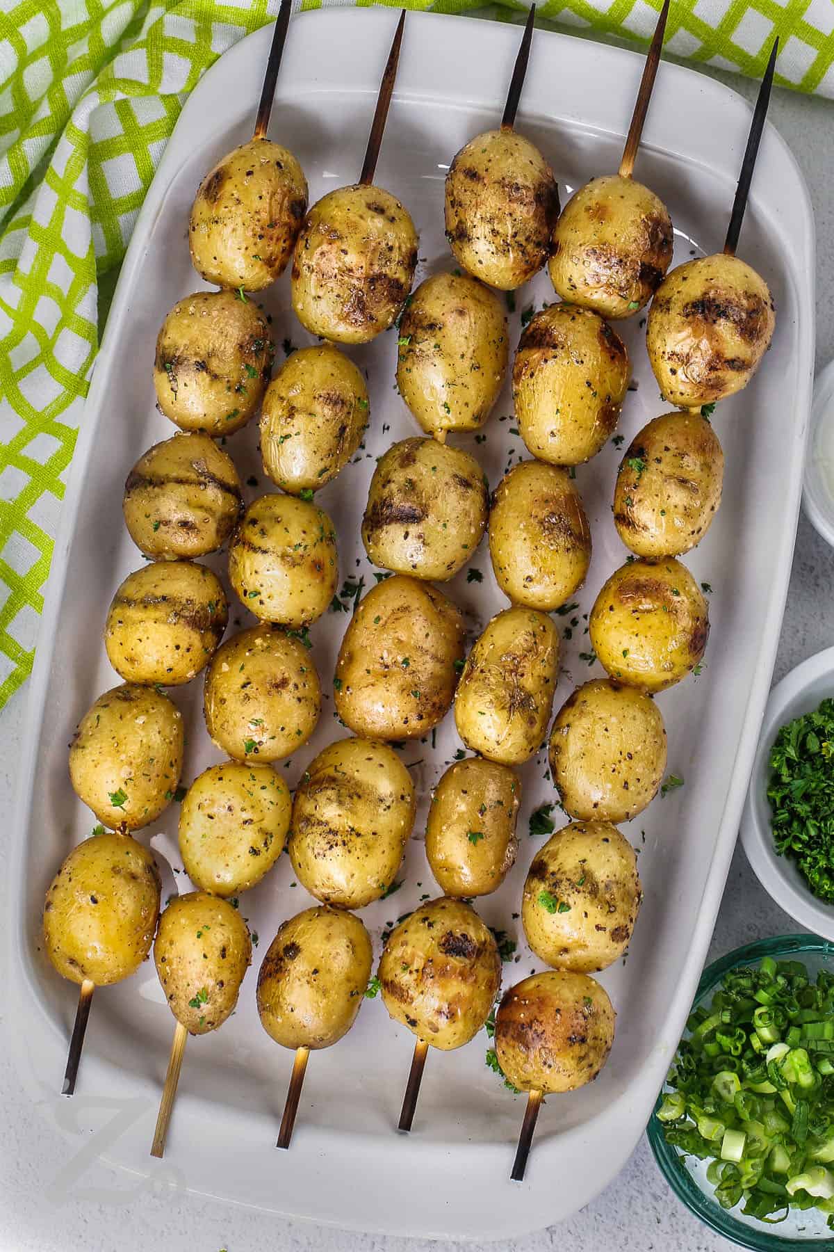 Grilled Potatoes with seasonings