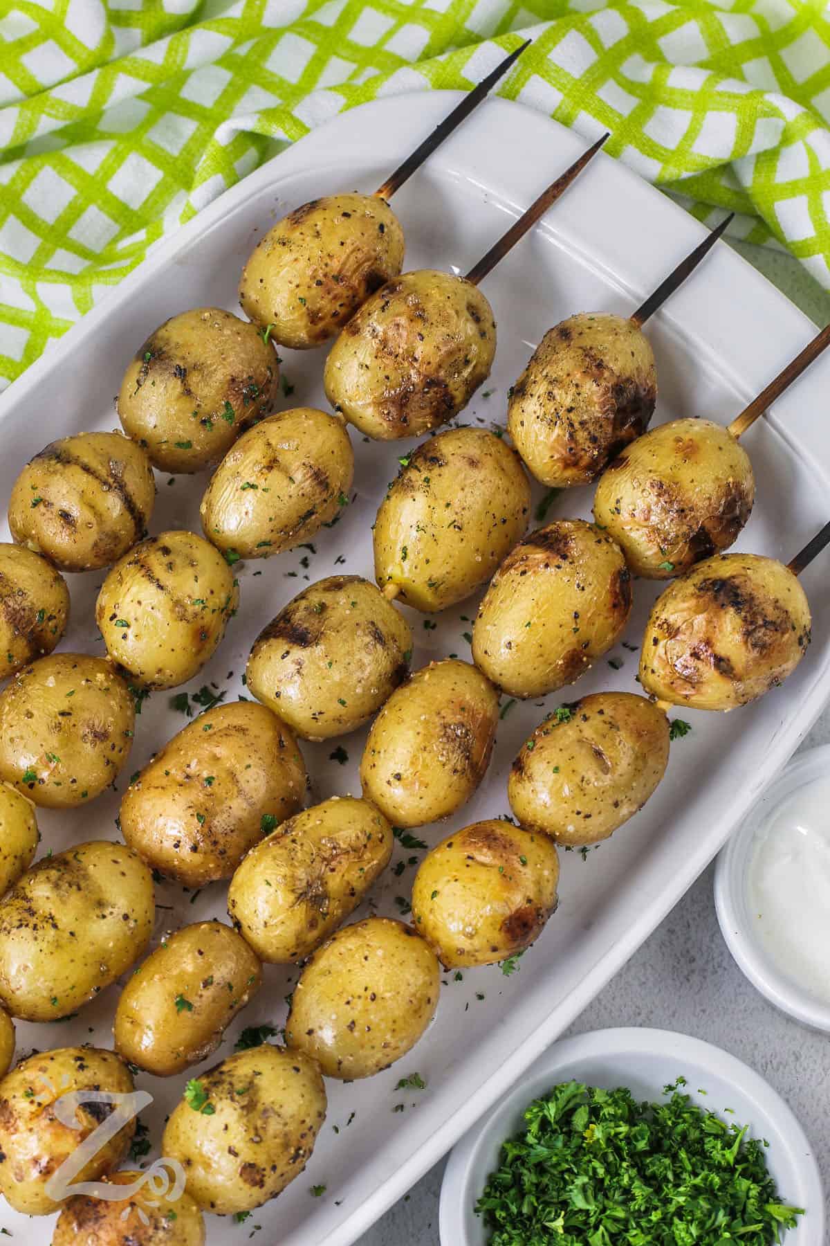 plated Grilled Potatoes