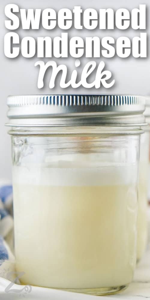 Two jars of prepared sweetened condensed milk with text