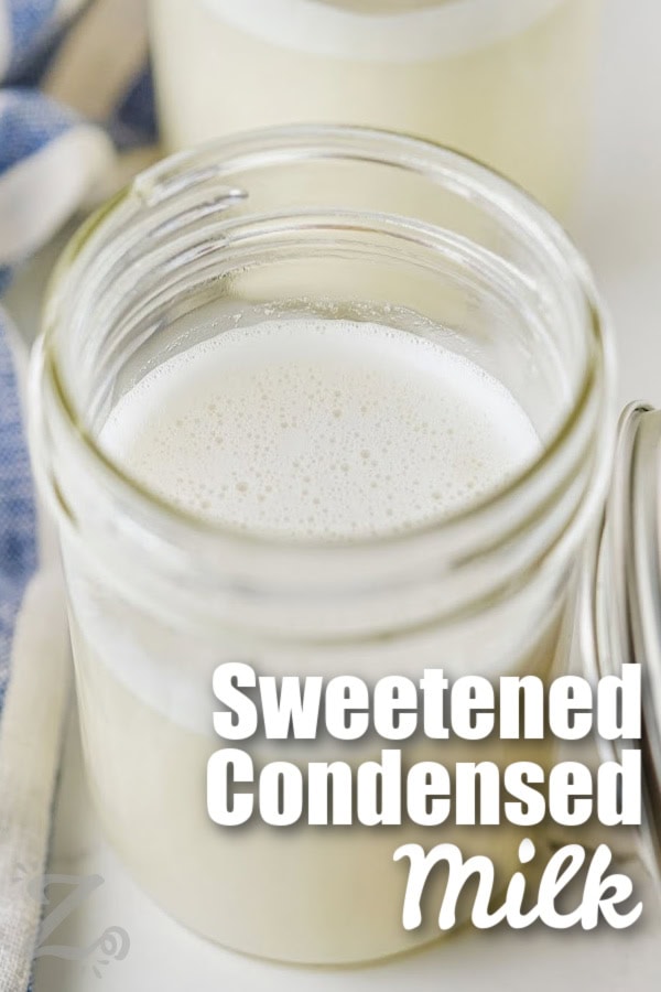 Sweetened Condensed Milk with a title