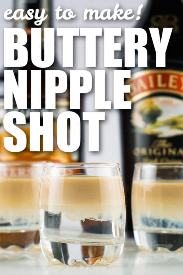 Buttery Nipple Shot after adding baileys and writing