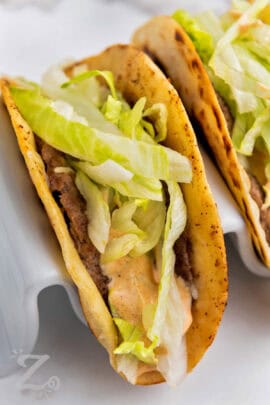 close up of easy Smash Burger Tacos