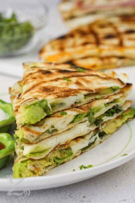 Grilled Quesadilla with avocado