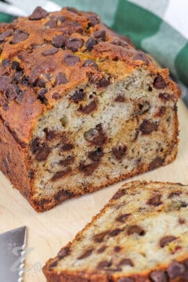 loaf of Chocolate Chip Banana Bread